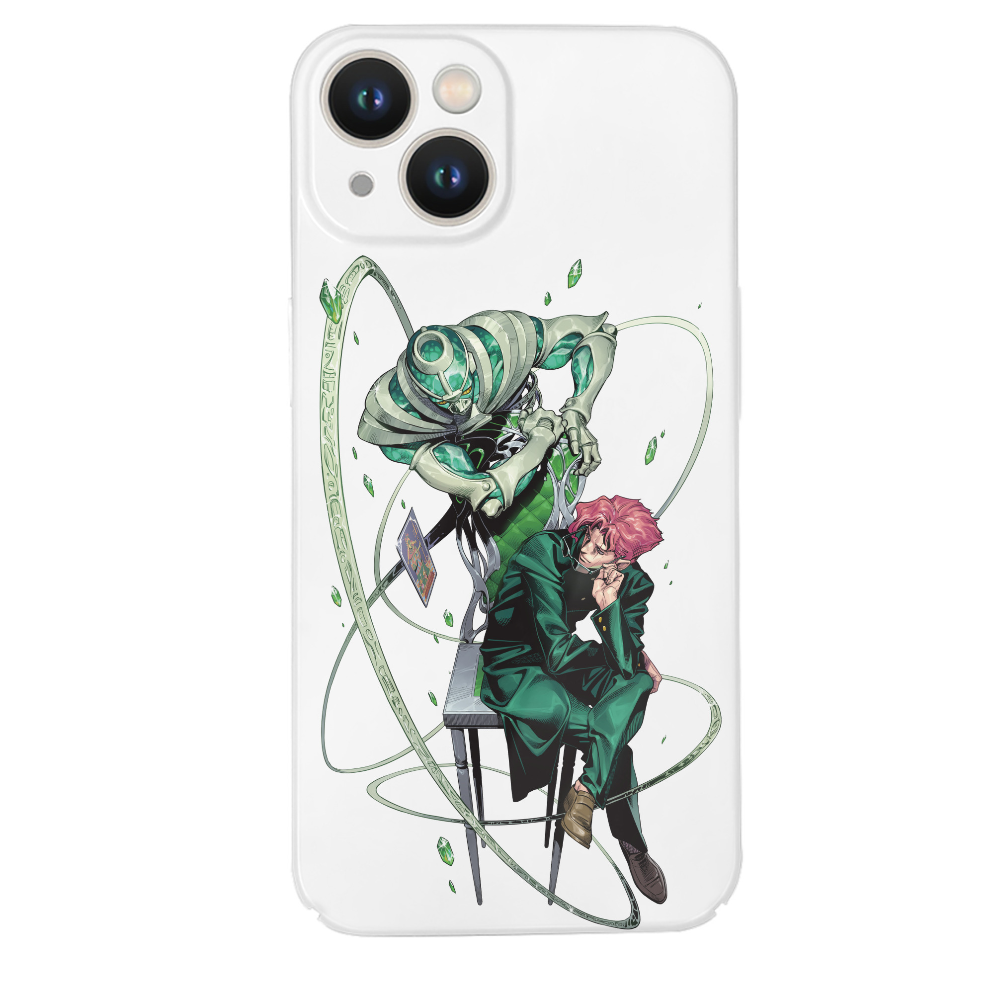 （画像用） ジョジョの奇妙な冒険 花京院 典明（かきょういん のりあき） JoJo's Bizarre Adventure Kakyoin Noriaki 【iPhone 14シリーズ対応】ハードケース